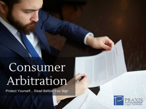Consumer Arbitration